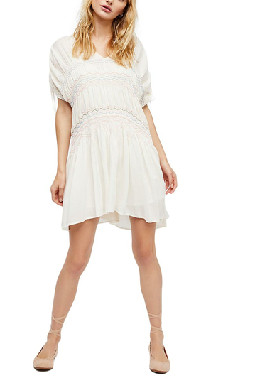 Free People Love on the run mini dress ivory