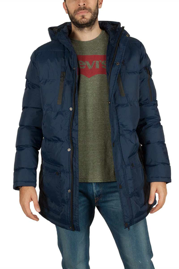 Kangol Bainton φουσκωτό μακρύ μπουφάν navy