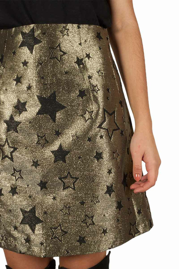 Migle + me black stars skirt gold