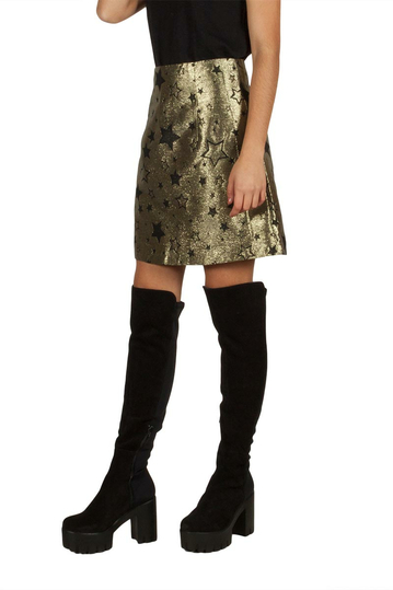 Migle + me black stars skirt gold