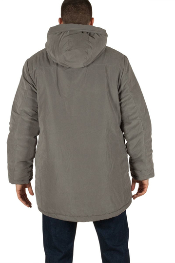 Ανδρικό παρκά γκρι με κουκούλα