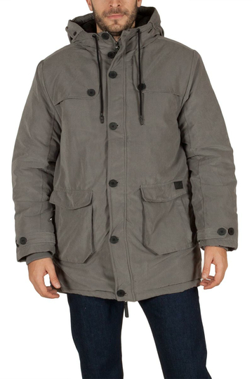 Ανδρικό παρκά γκρι με κουκούλα