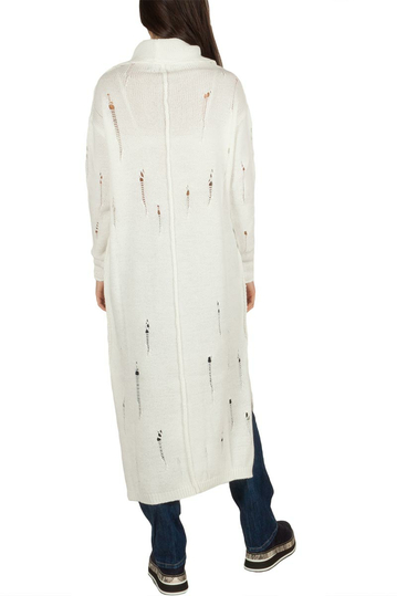 Baraaka Arachide μακριά πλεκτή τουνίκ λευκή