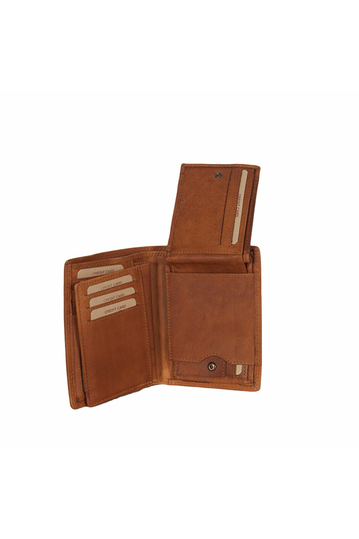 Hill Burry men's leather vertical wallet brown - 88865