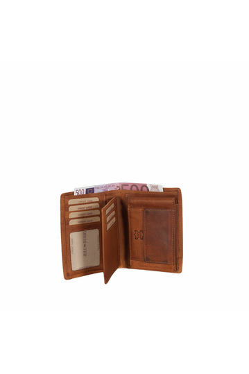 Hill Burry men's leather vertical wallet brown - 88865