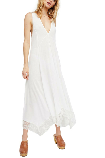 Free People Girl like you long dress ivory