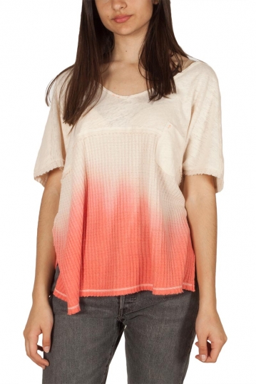 Free People Sun dial ombre tee coral