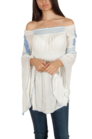 Free People Valley bell sleeve top ivory