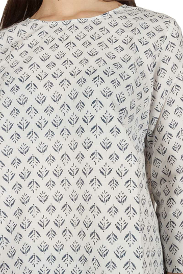 LTB Kamito cotton linen-blend μπλούζα με τρουακάρ μανίκια