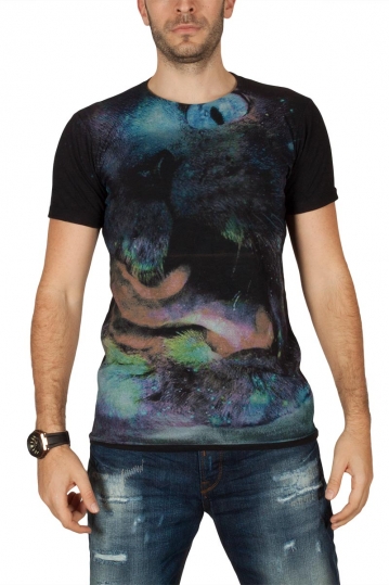 Rude is cool men's t-shirt "Space cat"