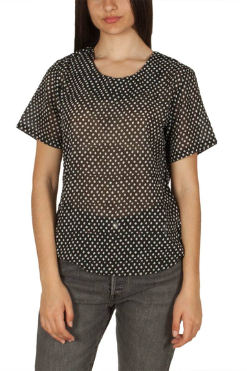 Rut & Circle Nisha black and white dot top with V-back