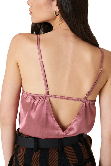 Rut & Circle Maya satin cami top pink