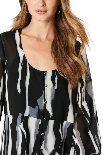 Rut & Circle Jenna monochrome long kaftan