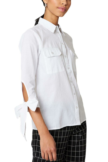 Rut & Circle Nicole pocket shirt white