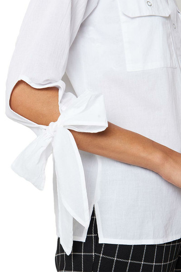 Rut & Circle Nicole pocket shirt white