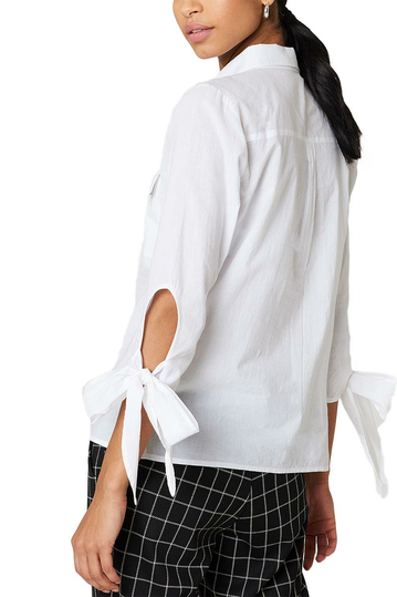 Rut & Circle Nicole pocket shirt white