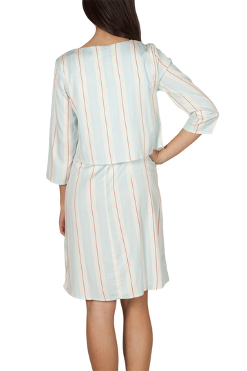 Soft Rebels Carry double layer ριγέ φόρεμα με V-ντεκολτέ