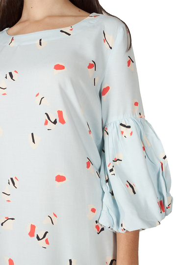 Soft Rebels Near άκουα τουνίκ φόρεμα με μπαλούν μανίκια