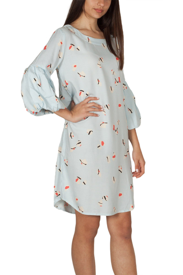 Soft Rebels Near άκουα τουνίκ φόρεμα με μπαλούν μανίκια