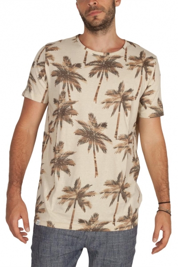 Anerkjendt Ralf men's t-shirt beige with palms