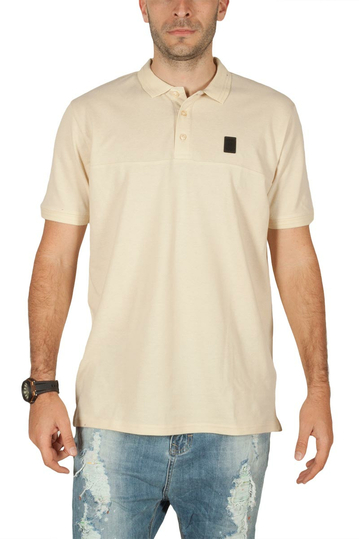 Anerkjendt Daud pique polo t-shirt ecru