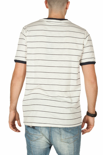 Anerkjendt Ove ανδρικό ριγέ t-shirt λευκό-navy