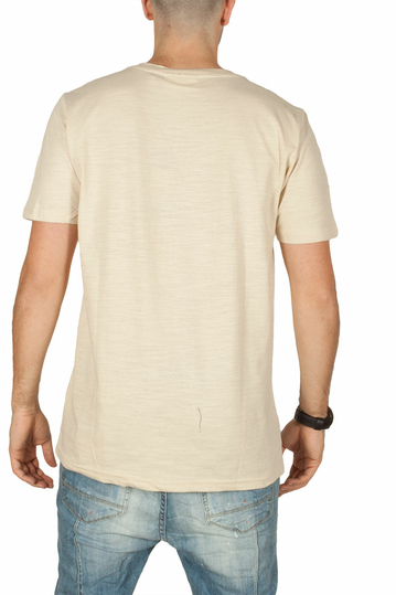 Anerkjendt Rod ανδρικό t-shirt εκρού μελανζέ