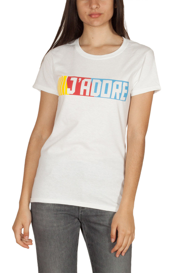 Daisy Street women's t-shirt J'adore white