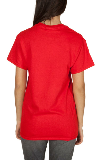 Daisy Street boyfriend t-shirt red Howdy slogan