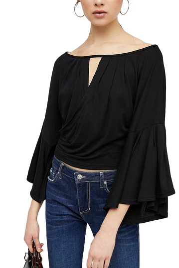 Free People Last time crop top black