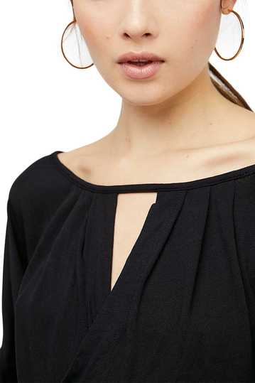 Free People Last time crop μπλούζα μαύρη