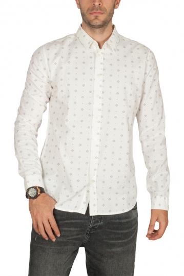LTB Miforo ανδρικό πουκάμισο μακρυμάνικο λευκό