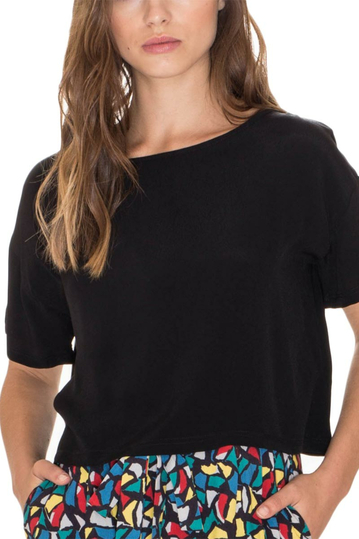 Pepaloves Agueda wrap back top black