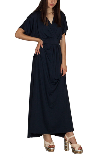 Rut & Circle Vivian long dress dark navy