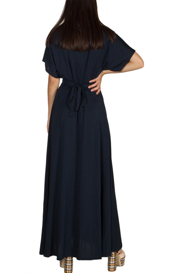 Rut & Circle Vivian long dress dark navy