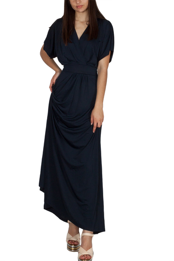 Rut & Circle Vivian long dress dark navy