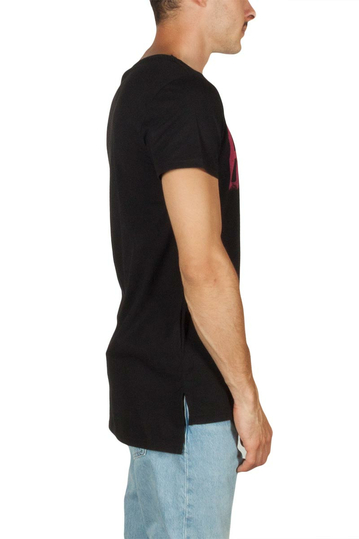 Amplified Justin Bieber logo μακρύ t-shirt μαύρο