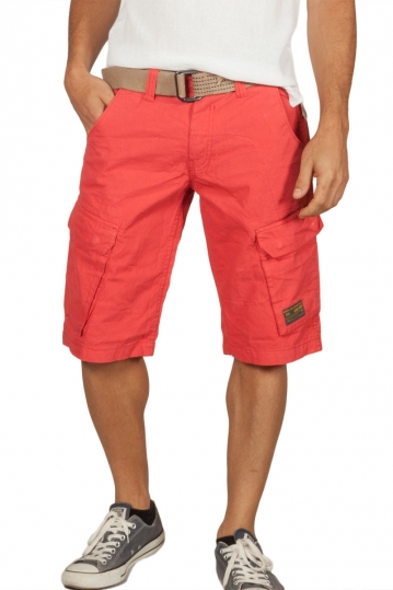 Biston men's cargo shorts coral with belt