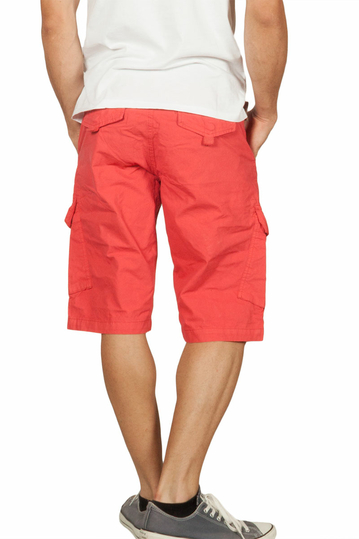 Biston ανδρική cargo βερμούδα κοραλί με ζώνη