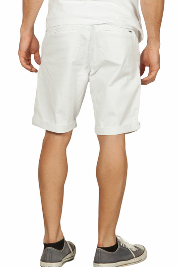 Biston ανδρική chino βερμούδα λευκή