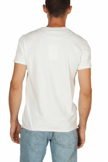 Best Choice ανδρικό cotton-linen blend t-shirt λευκό