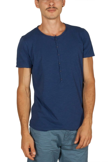 Best Choice ανδρικό Henley t-shirt μπλε