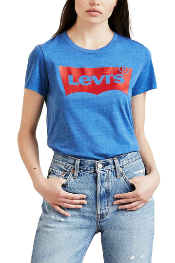 Women's LEVI'S® perfect t-shirt housemark nebula blue