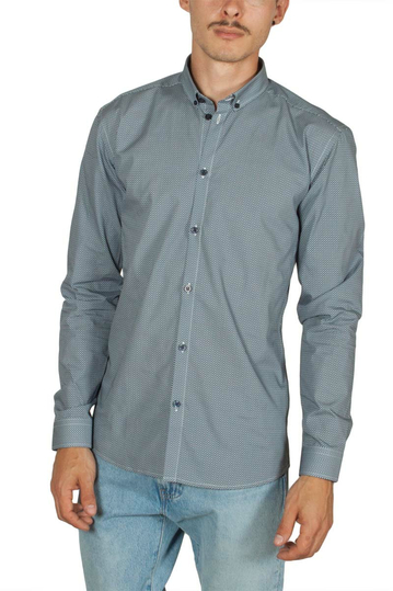 Minimum Ezio men's printed shirt navy