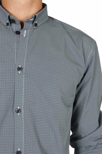 Minimum Ezio ανδρικό πουκάμισο navy πριντ