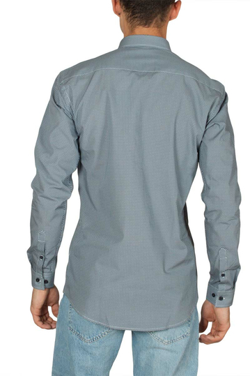 Minimum Ezio ανδρικό πουκάμισο navy πριντ