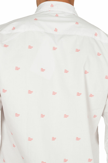 Minimum Walther ανδρικό πουκάμισο λευκό με πριντ