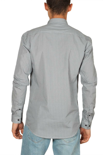 Minimum Ezio ανδρικό πουκάμισο με vintage navy print