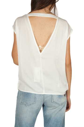 Rut & Circle Lucy V-back top white