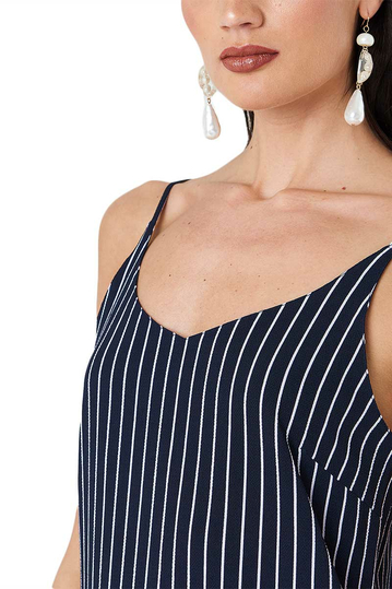 Rut & Circle Mira striped mini dress blue-white